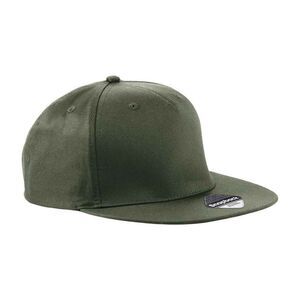 Beechfield Unisex 5 Panel Retro Rapper Cap / Olive Green